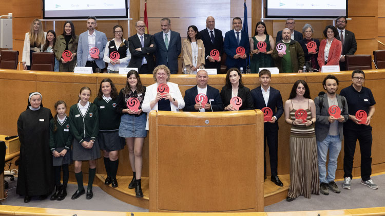 Los vocales de AEIT Madrid, Luis Camarena y José Miguel Roca Chillida, participan en el acto del Día de Internet 2026 en el Senado 